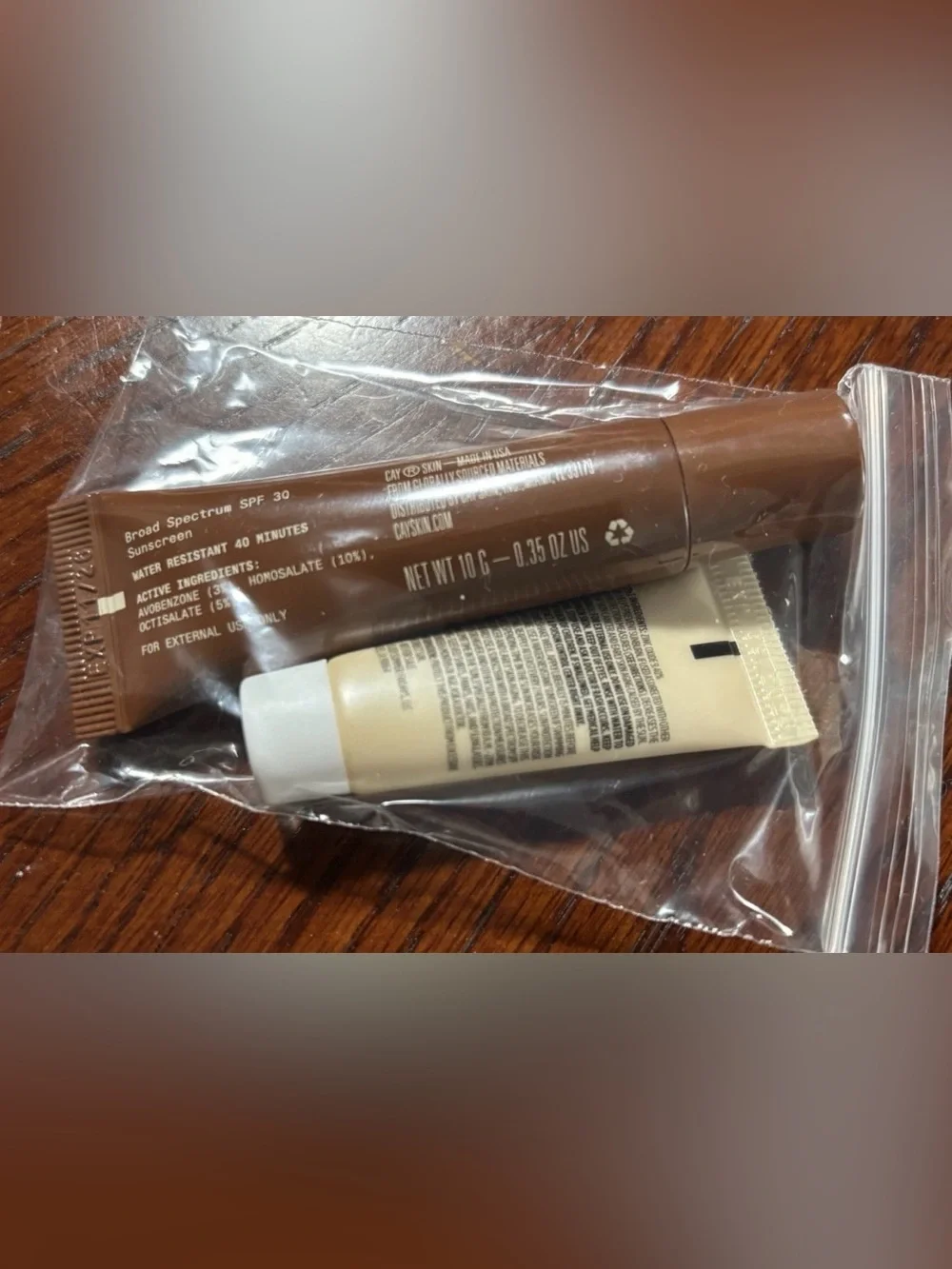 New Summer Fridays SPF 30 Mineral milk sample & Cayskin Isle lip balm SPF 30